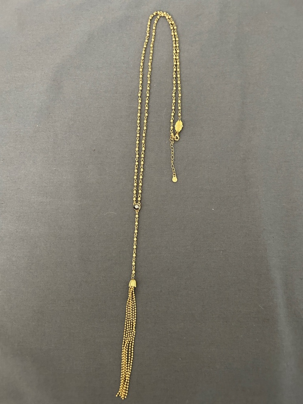Spartina 449 Gold Long Tassel Pendant Necklace 20”